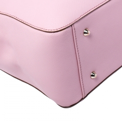 Pre Owned DKNY Pink Leather Bryant Zipped Chain Tote