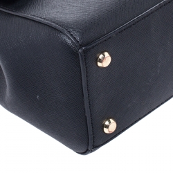 Pre Owned DKNY Black Saffiano Leather Top Handle Bag