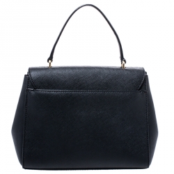 Pre Owned DKNY Black Saffiano Leather Top Handle Bag