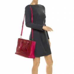 مملوكة مسبقًا DKNY Red/Pink Leather Tote