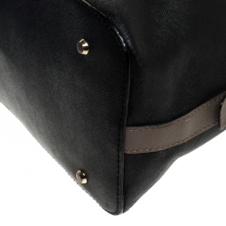 Pre Owned DKNY Black Leather Dome Satchel