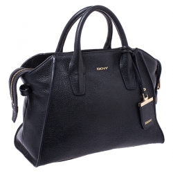 Pre Owned DKNY Black Leather Chelsea Satchel