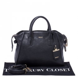 Pre Owned DKNY Black Leather Chelsea Satchel