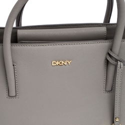 Pre Owned DKNY Grey Leather Bryant Park Tote