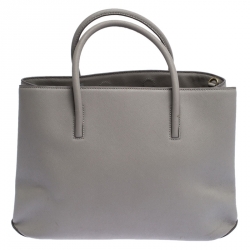Pre Owned DKNY Grey Leather Bryant Park Tote