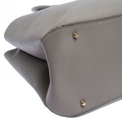 Pre Owned DKNY Grey Leather Bryant Park Tote