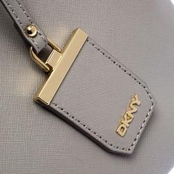 Pre Owned DKNY Grey Leather Bryant Park Tote