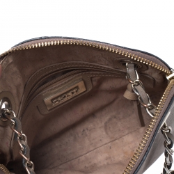 Pre Owned Dkny Beige Leather Bryant Chain Shoulder Bag