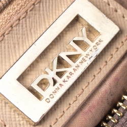 Pre Owned Dkny Beige Leather Bryant Chain Shoulder Bag