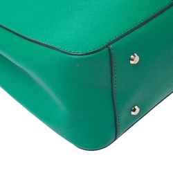 Pre Owned DKNY Green Leather Bryant Park Tote