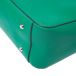 Pre Owned DKNY Green Leather Bryant Park Tote