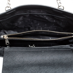 Pre Owned Dkny Black Leather Chain Tote