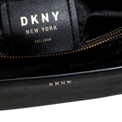 Pre Owned Dkny Black Leather Chain Tote