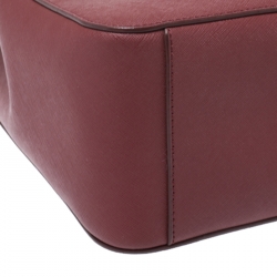 Pre Owned Dkny Maroon Leather Chain Tote