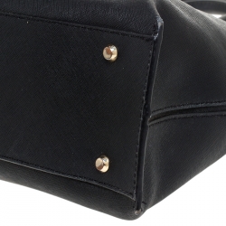 Pre Owned DKNY Black Leather Dona Karan Zip Tote