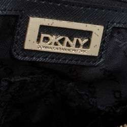 Pre Owned DKNY Black Leather Dona Karan Zip Tote