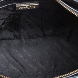 Pre Owned DKNY Black Leather Dona Karan Zip Tote