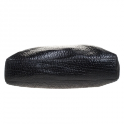 Pre Owned DKNY Black Grained Leather Padlock Chain Shoulder Bag