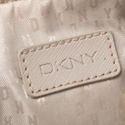 Pre Owned DKNY Beige/Brown Monogram Canvas Pochette