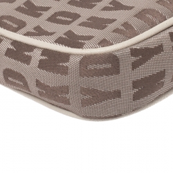 Pre Owned DKNY Beige/Brown Monogram Canvas Pochette