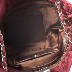 Pre Owned DKNY Red Quilted Nylon Shoulder Bag