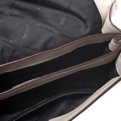 Pre Owned Dkny Beige Coated Canvas Crossbody Bag