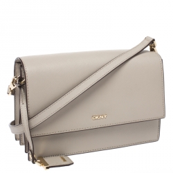 Pre Owned Dkny Beige Coated Canvas Crossbody Bag