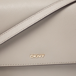Pre Owned Dkny Beige Coated Canvas Crossbody Bag