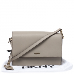 Pre Owned Dkny Beige Coated Canvas Crossbody Bag