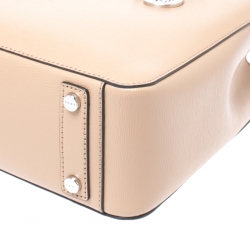 Pre Owned Dkny Beige Leather Medium Bryant Park Shopper Tote