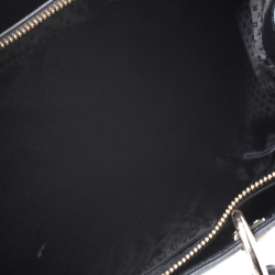 Pre Owned Dkny Black Leather Metal Tote