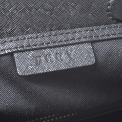 Pre Owned Dkny Black Leather Front Pocket Satchel