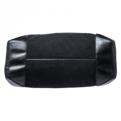 Pre Owned DKNY Black Monogram Fabric Tote