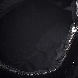 Pre Owned DKNY Black Monogram Fabric Tote