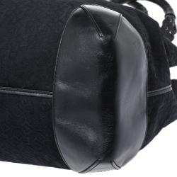 Pre Owned DKNY Black Monogram Fabric Tote