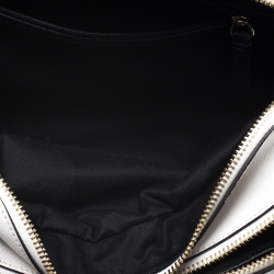 Pre Owned Dkny White Leather Bryant Park Satchel