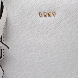 Pre Owned Dkny White Leather Bryant Park Satchel