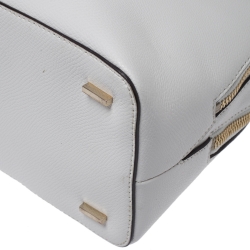 Pre Owned Dkny White Leather Bryant Park Satchel