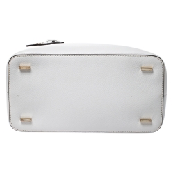 Pre Owned Dkny White Leather Bryant Park Satchel
