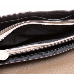 Pre Owned DKNY Tricolor Leather Flap Top Handle Bag