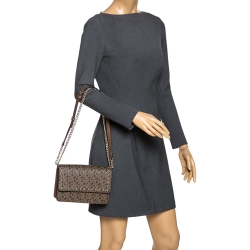 مملوكة مسبقًا حقيبة كروس دي كي أن واي كانفاس مقوي شهير بنية