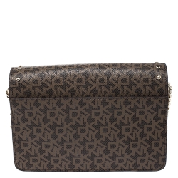 مملوكة مسبقًا حقيبة كروس دي كي أن واي كانفاس مقوي شهير بنية