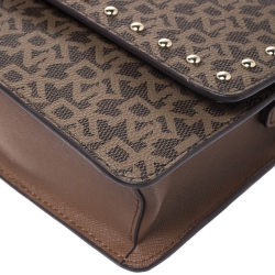 مملوكة مسبقًا حقيبة كروس دي كي أن واي كانفاس مقوي شهير بنية