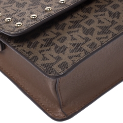 مملوكة مسبقًا حقيبة كروس دي كي أن واي كانفاس مقوي شهير بنية