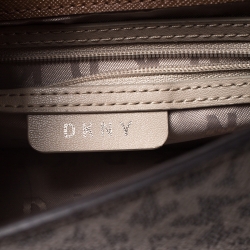 مملوكة مسبقًا حقيبة كروس دي كي أن واي كانفاس مقوي شهير بنية