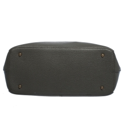 Pre Owned Dkny Grey Leather Double Zip Tote