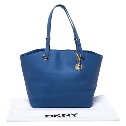 Pre Owned DKNY Blue Leather Donna Karan Tote