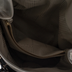 Pre Owned Dkny White Leather Double Handle Tote