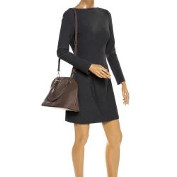 Pre Owned DKNY Taupe Leather Dome Satchel