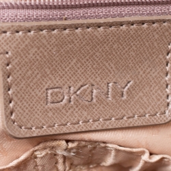 Pre Owned DKNY Taupe Leather Dome Satchel